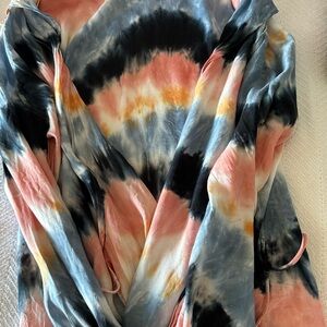 Young, Fabulous & Broke Colorful Wrap Midi Dress